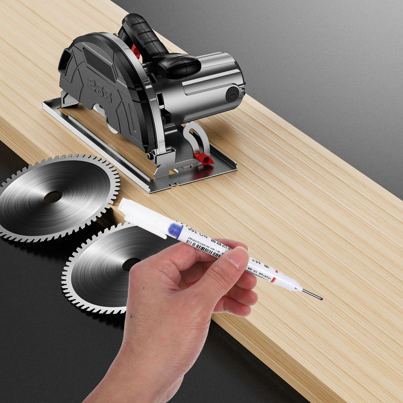 

8pcs Deep Hole Marker Pens Oil-Based Long-Lasting Waterproof Durable Identification Pens For Wood Tile Construction Industrial