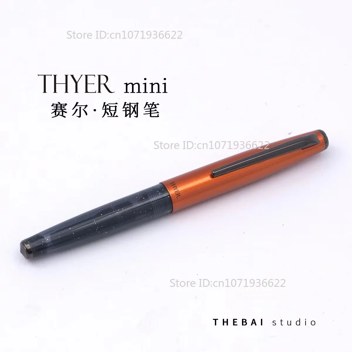 THEBAI Mini Pocket Fountain Pen Portable Transparent Short Body Writing Pen School Office Supplies Stationery PK JINHAO 59