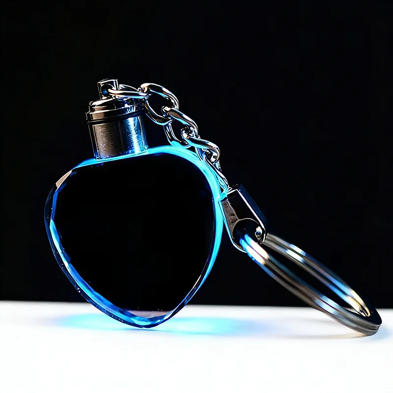 XTOOL Wholesale 10pcs Blank K9 Shining Crystal Heart Shaped Keychain for 3D Laser Engraving Crystal Pendants