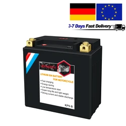 EU Stock 9-B 12V 6Ah LiFePO4 Lithium Motorcycle Engine Starter Battery 350CCA Rechargeable Powersport Battery for Koyo YB9-B