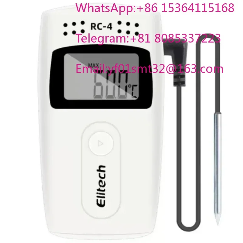 Elitech RC-4HC USB Temperature and Humidity Data Logger 16000 Points Record Capacity PDF Report
