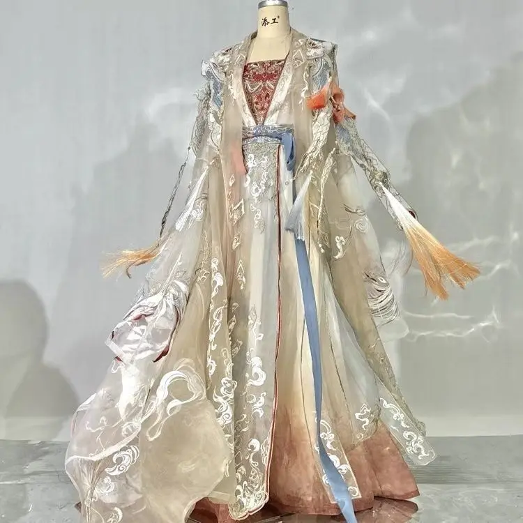 هان يون فنغ شيان كيو تحسين وي جين التطريز سوبر الجنية الربيع والخريف المرأة سوبر الجنية البطلة الجديدة Hanfu الثقيلة
