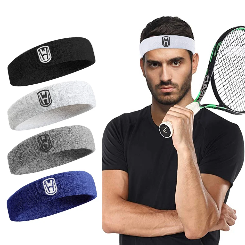 WOSWEIR Cotton Athletic Headband Elastic Sweatbands Women Men Basketball Sports Gym Fitness Sweat Band Volleyball Tennis