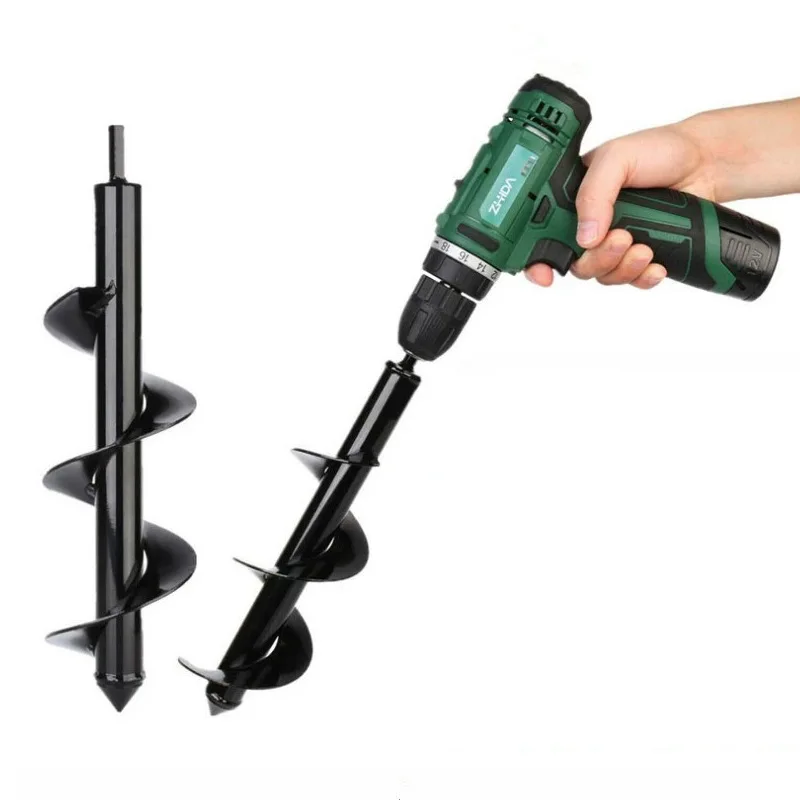 

Electric Drill Bit for Soil Loosening Spiral Ground Rod for Greenhouse Planting of Seeds Flowers Vegetables Electric Drill Tool