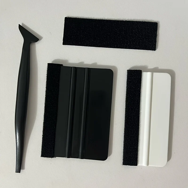 4pcs Car Window Tint Tool Kit with Self-Adhesive Squeegee Edge-Sealing Tool for Vehicle Models, DIY Window Film Installation
