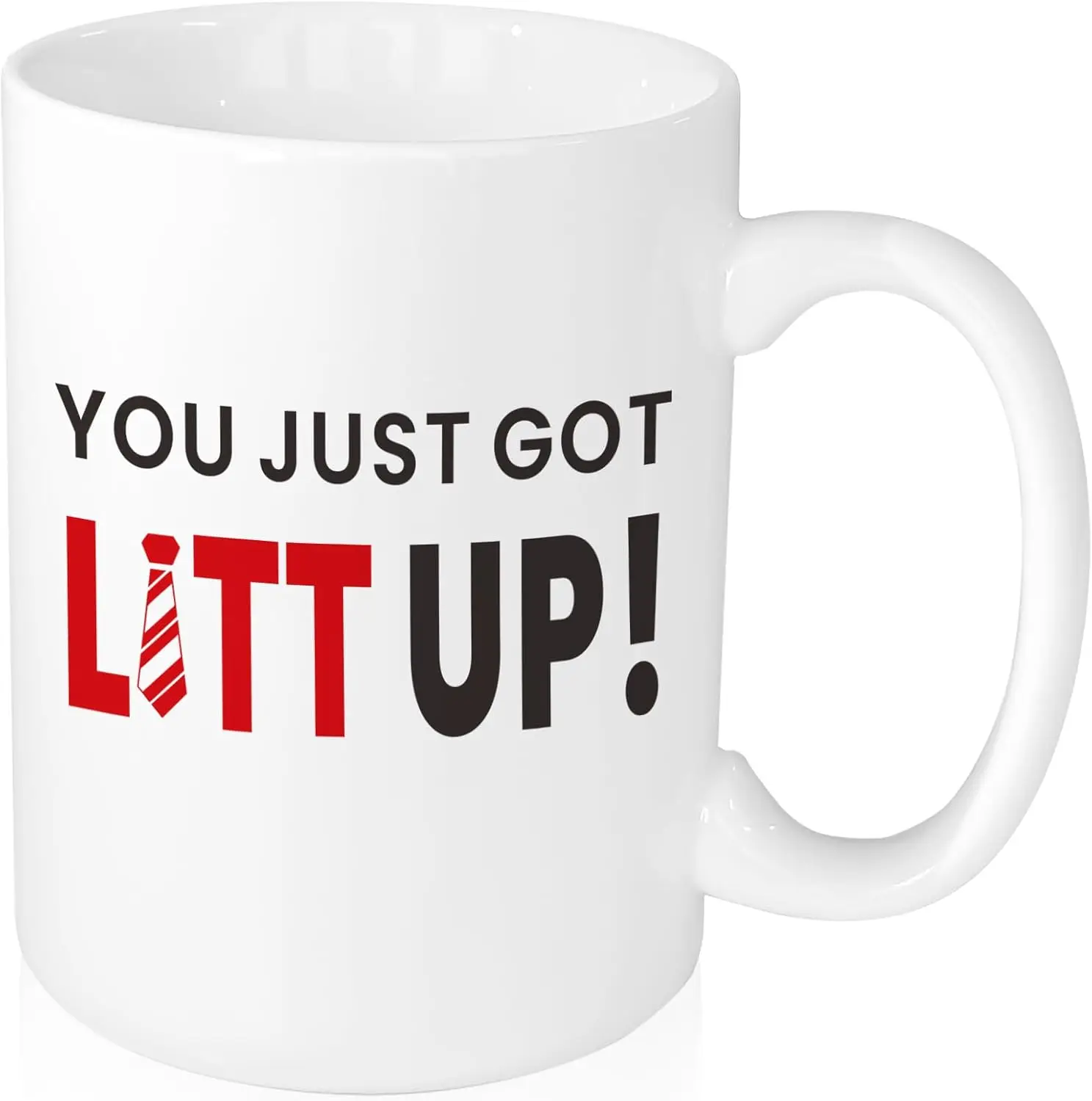 Taza divertida de abogado: ¡Solo tienes tarde! 'Diseño, regalo perfecto para abogados, elegante y humorístico, ideal para amantes del café y el té