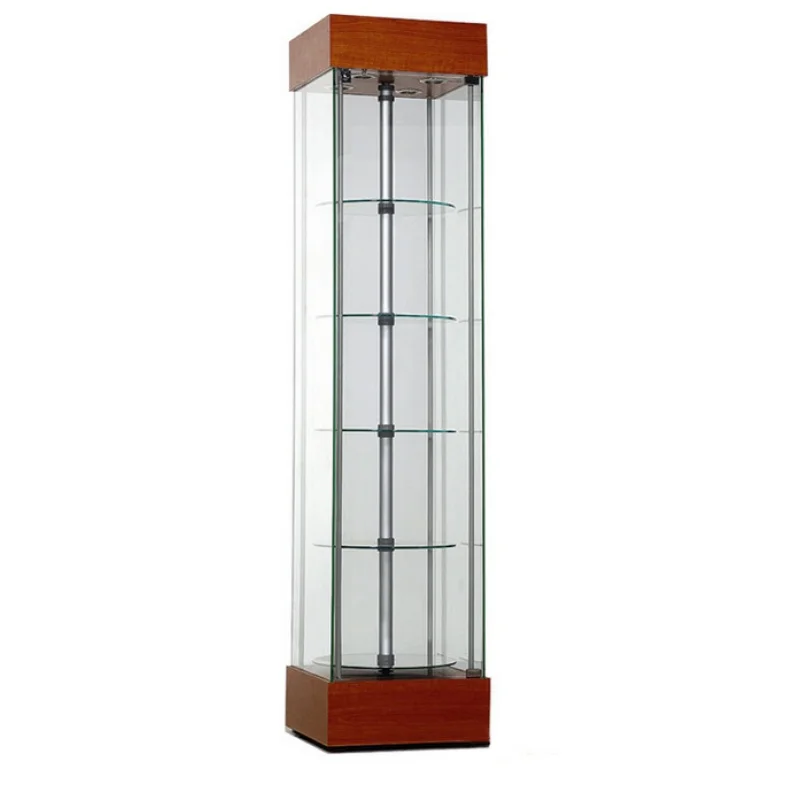 Custom. elegant show full high quality cabinet with tempered glass custom perfume/jewelry display showcase