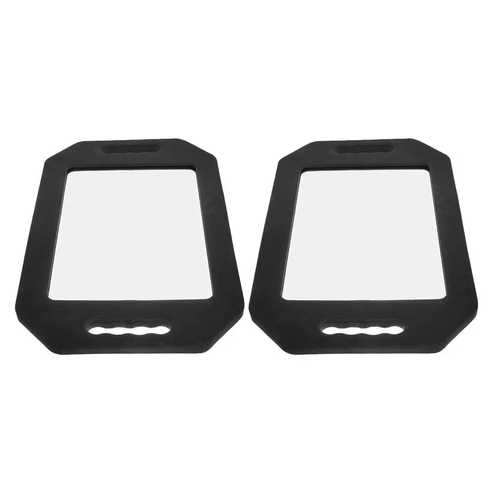 

2Pcs Hd Rectangular Handheld Mirror for Hair Salon Barber Self Haircut Styling Unbreakable Shatterproof Rotatable Grooming
