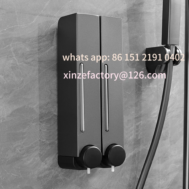Customizable Nordic Bathroom Liquid Soap Dispenser, Natural Luxury Matte Grey Single Liquid Soap Dispenser, Shower, Kitchen