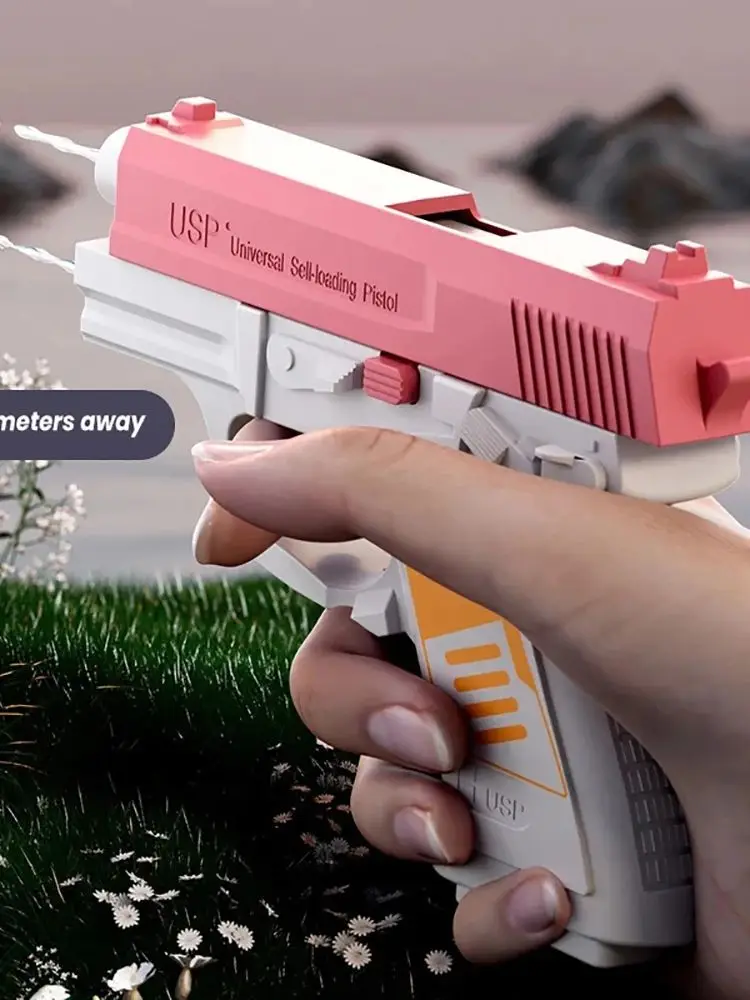 Mini pistolet à eau UPS d'été pour enfants, avec Double colonne d'eau, haute pression, tir entièrement automatique, jouets de plage pour enfants, 1 pièce