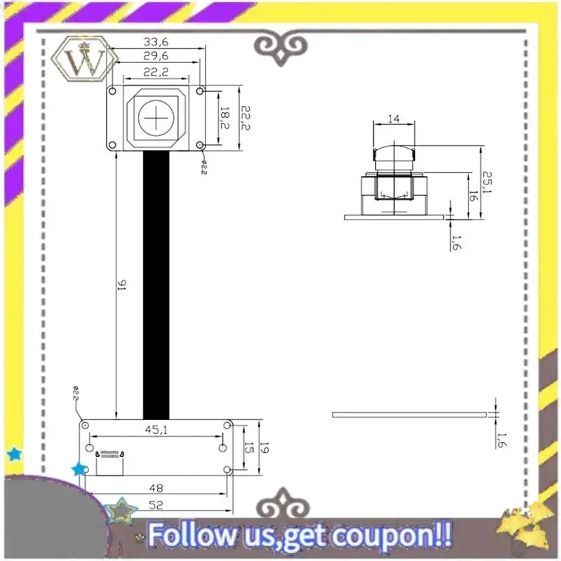 AU33-Module de caméra 4000X3000 4K 12MP HD IMX577 AF/FF type-c avec carte mère USB3.0 Autofocus