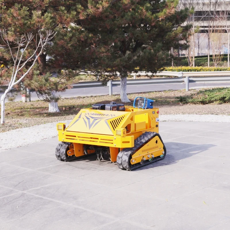 Customized all terrain free rotating tracked lawn mower with intelligent remote control weed killer