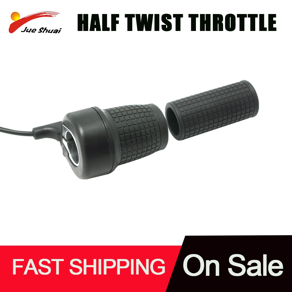 

Half Twist Throttle 22.5mm Hole Diameter E-Bike Right Handle Throttle Waterproof SM Connector Suitable for Most Handlebar Sizes