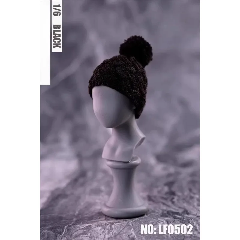 HASUKI 1/6 Schaal Vrouwelijke Soldie RMultiple Kleuren Hoed Handgemaakte Haarbal Gebreide Muts Model voor 12 ''Actiefiguren Hoofd Sculptuur