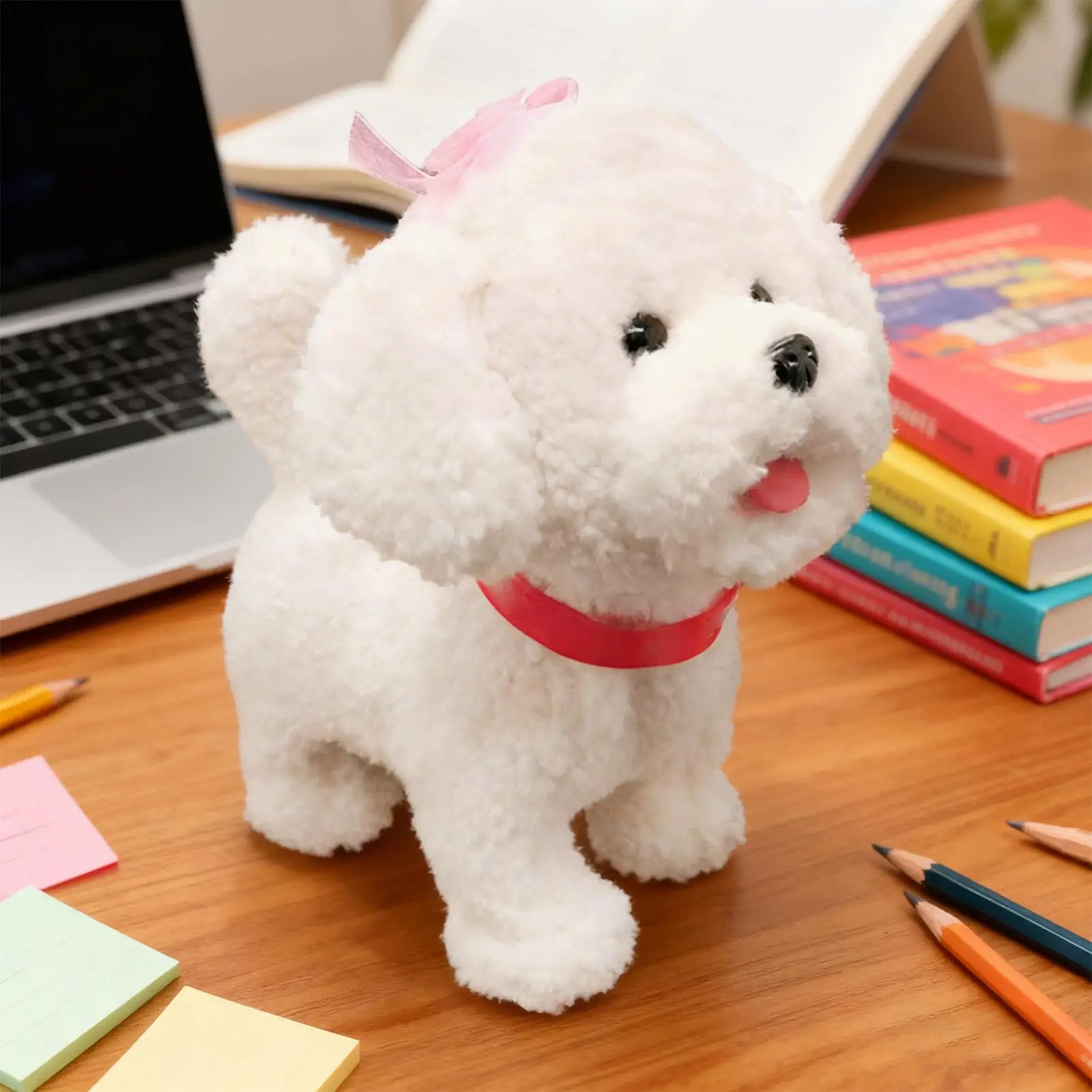 リアルなロボット犬ぬいぐるみ、ソフトでスマートなおもちゃ、タッチセンサーAIロボット犬、音声模倣機能付き、子供、男の子、女の子向け、新年、誕生日プレゼント