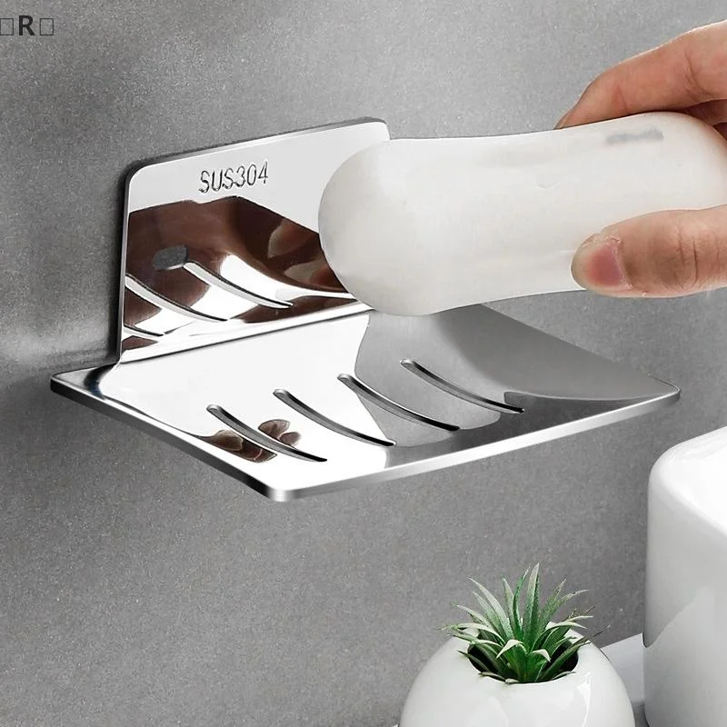 

tipoR nneR pratique 304 Мыльница из нержавеющей стали Самоклеящаяся настенная подставка для мыла для ванной комнаты Нержавеющая подставка для мыла без сверления