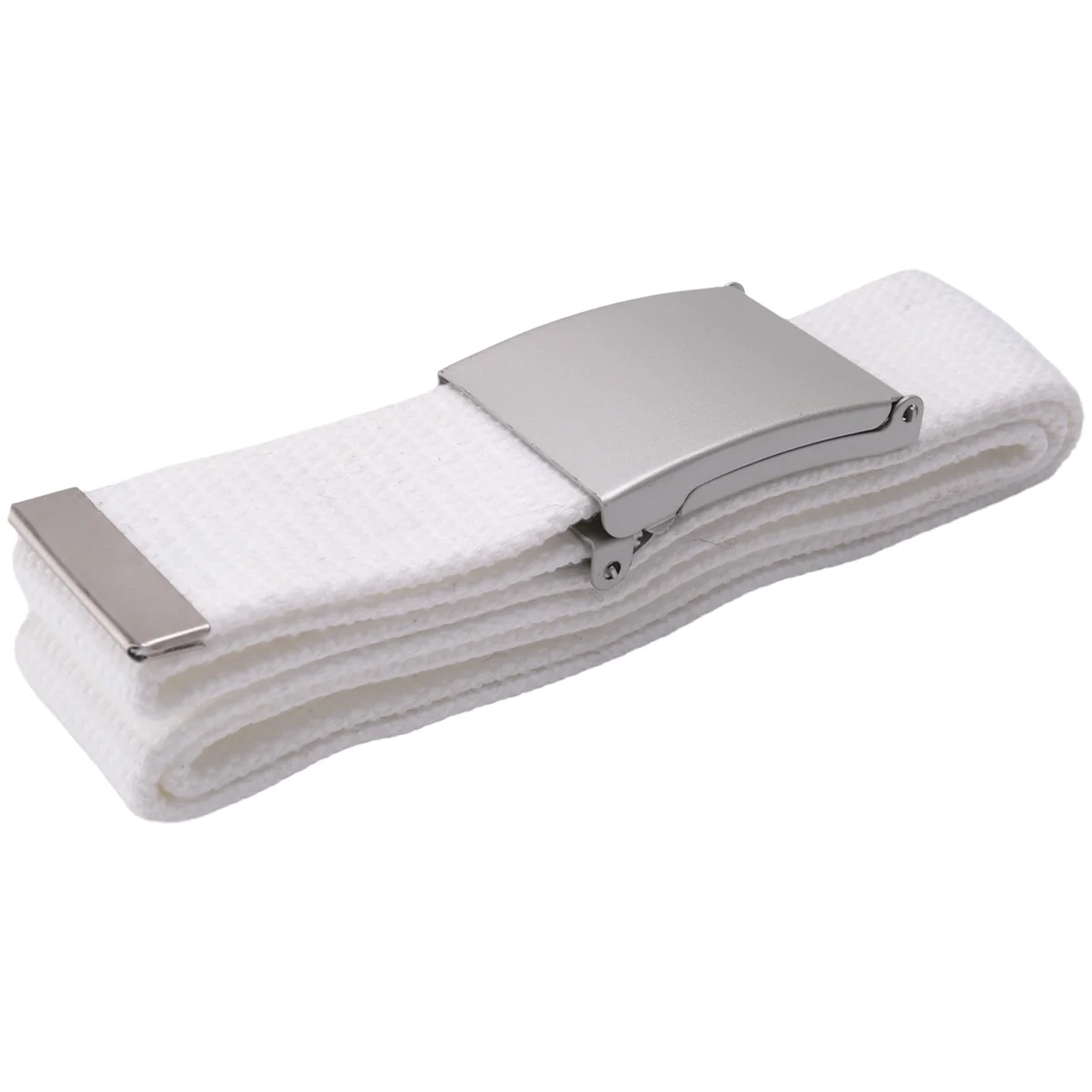 ABGQQ Canvas Cotton White Belt Belts Textile Ribbon Belt