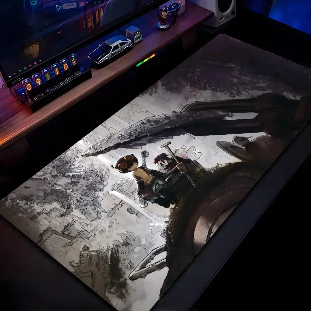 

Made In Abyss Mouse Pad Mousepad HD Printing Computer Gamers Locking Edge Non-slip Mouse Pad XXL90x40cm Keyboard PC Desk Pad