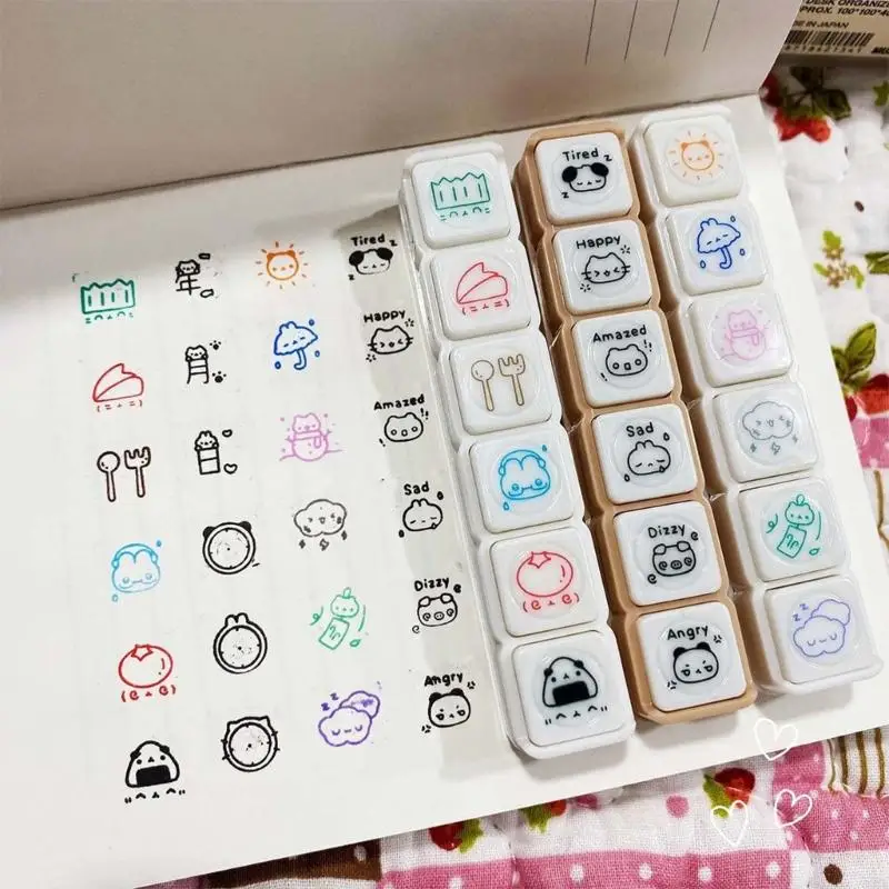 

C9GB Creative Six Pattern Designs Mamps для персонализации журналов и художественных карт изготовления марок для скрапбукинга