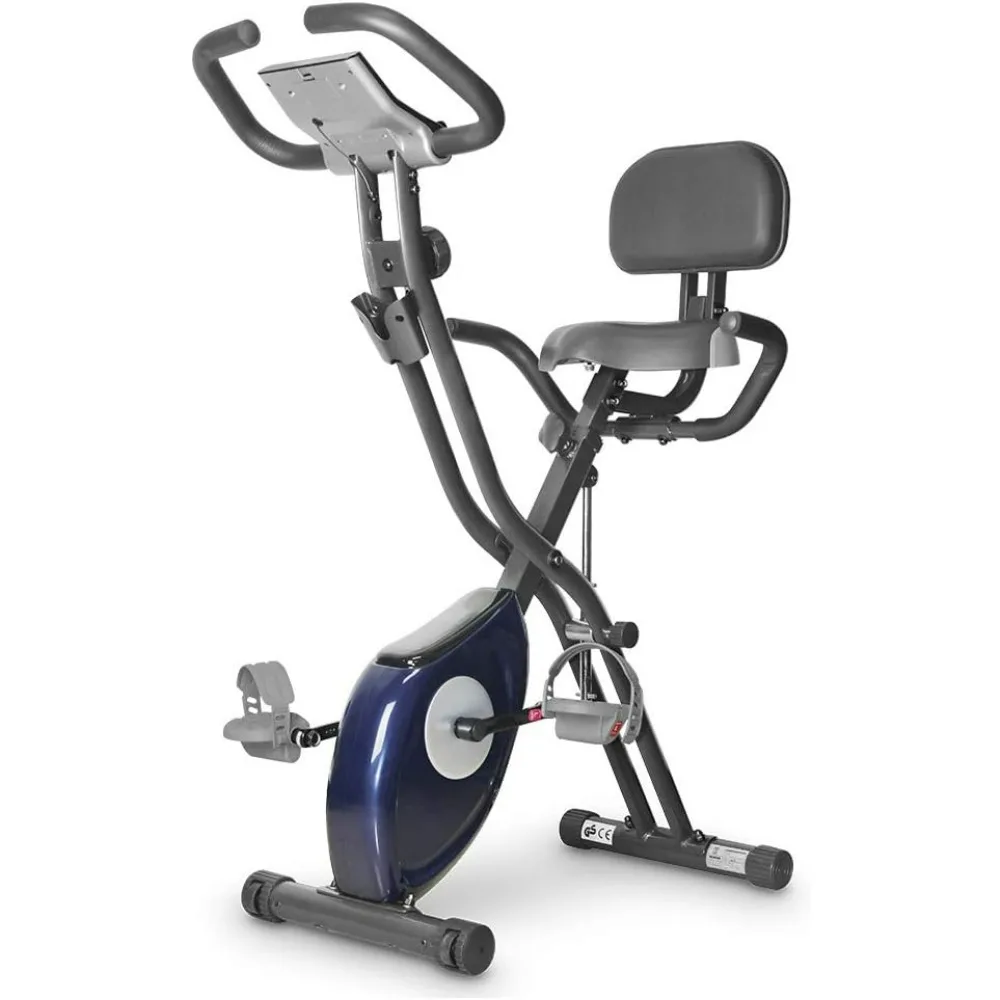 

Bike Ultra-Quiet Folding Exercise Bike, Magnetic Upright Bicycle with Heart Rate,LCD Monitor and easy to assemble