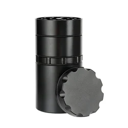 2 In 1 Aluminum Alloy Tobacco Grinder with Storage Jar Portable 5-Layers 50mm Herb Crusher Herbal Shredder Smoking Accessories