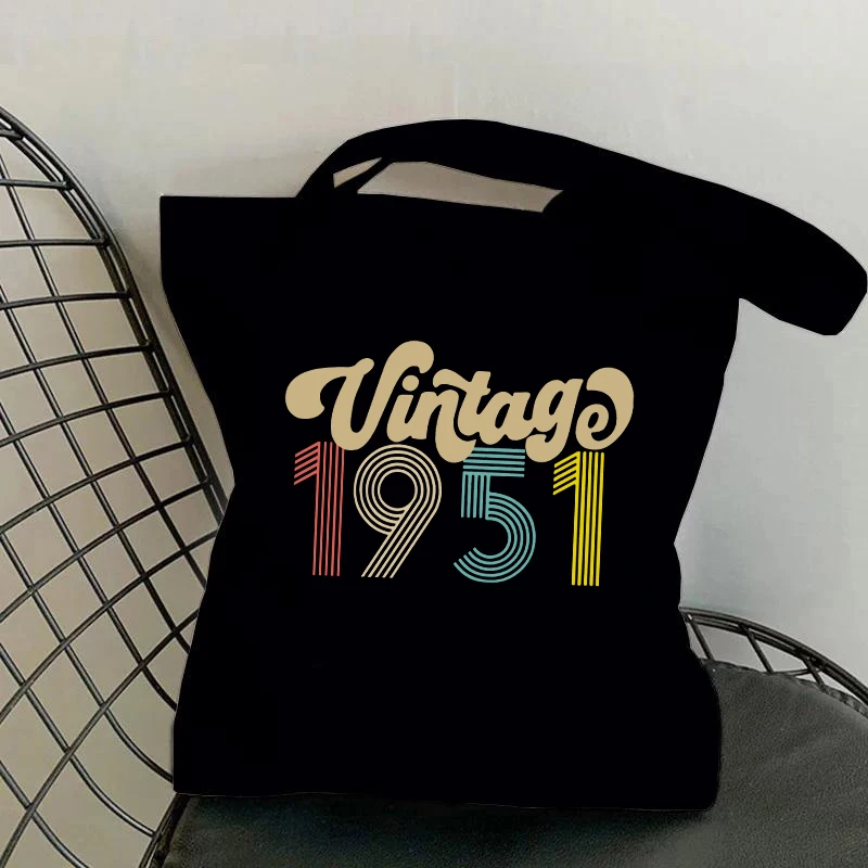 

New Vintage 1951 Handbag Fashion Women Girl Shoulder Bag Canvas Bag Washable Environmental Protection Tote Bag