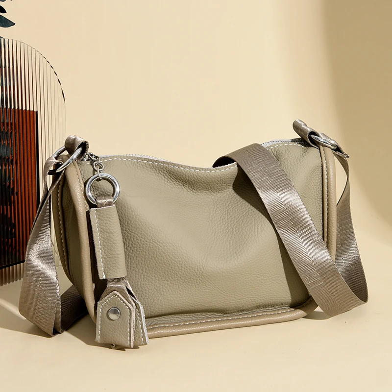 

Cowhide Genuine Leather Tote Bag for Women Soft Natural Cow Leather Handbags Fashion Crossbody Bags Female Shoulder Handbag Lady