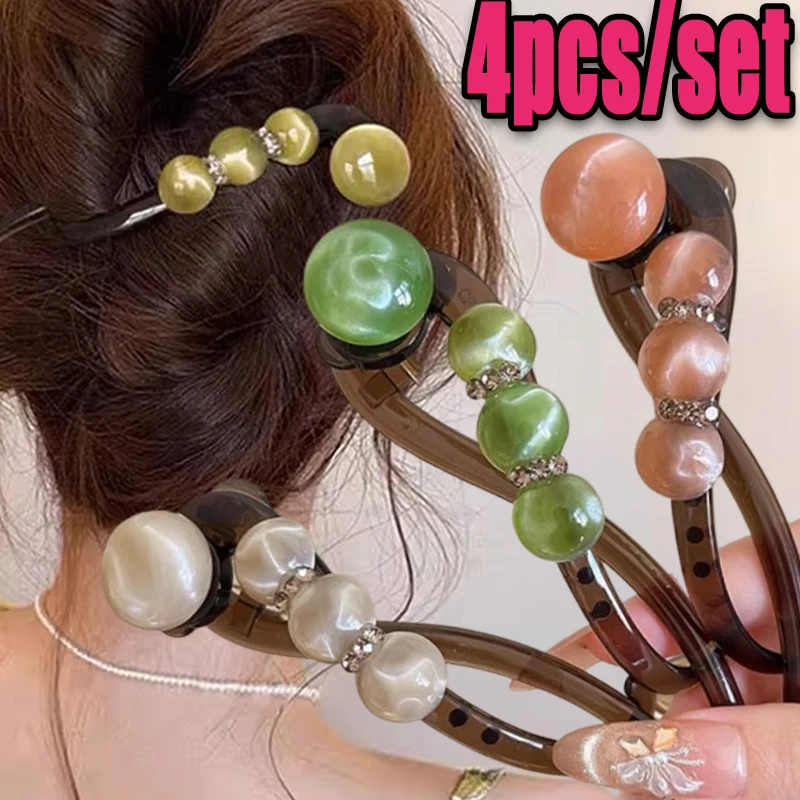 

Простые темпераментные высококачественные заколки для волос со стразами и бусинами, прямая зажим для волос, объем, несколько головных уборов, аксессуар