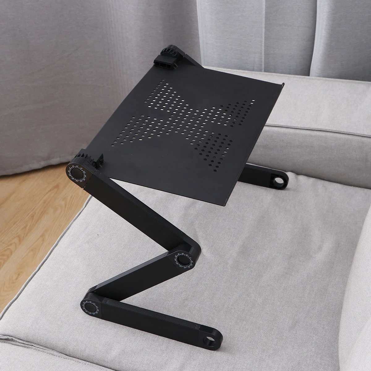 

Foldable Laptop Desk Aluminum Alloy Bed Table With Phone Groove For Breakfast Desk Portable Computer Holder Folding Learning