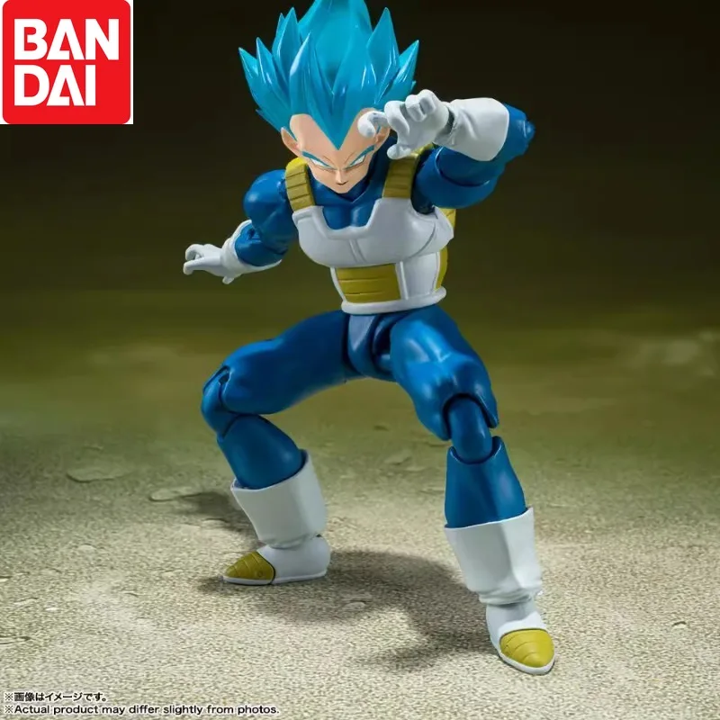 Dragon Ball SHF Dragon Ball Super Saiyan God Vegeta dai capelli blu Action Figure Anime Modello da collezione Ornamento Giocattolo Regalo in magazzino