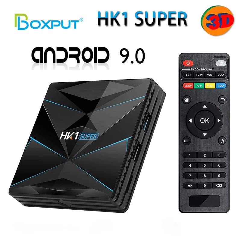 Clearance BOXPUT HK1 Supper Android 10.0 TV Box 4K HDR10 RK3318 2.4G 5G Dual WiFi 4GB RAM 64GB ROM BT100M Set Top Box