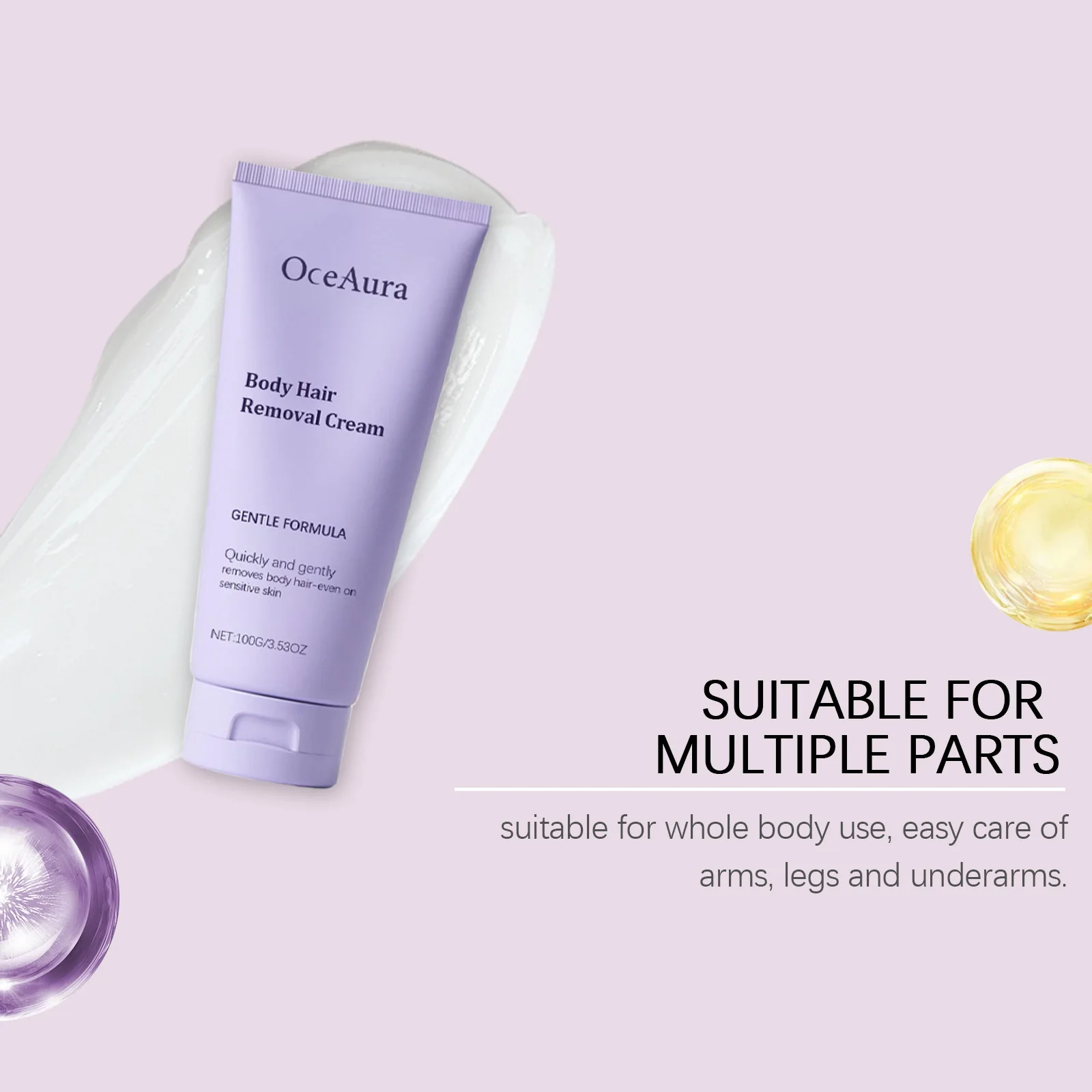 

OCEAURA Underarm Hair Removal Cream Inhibit Hair Growth Painless Soothing Relieve Discomfort After Hair Removal Skin Care Cream