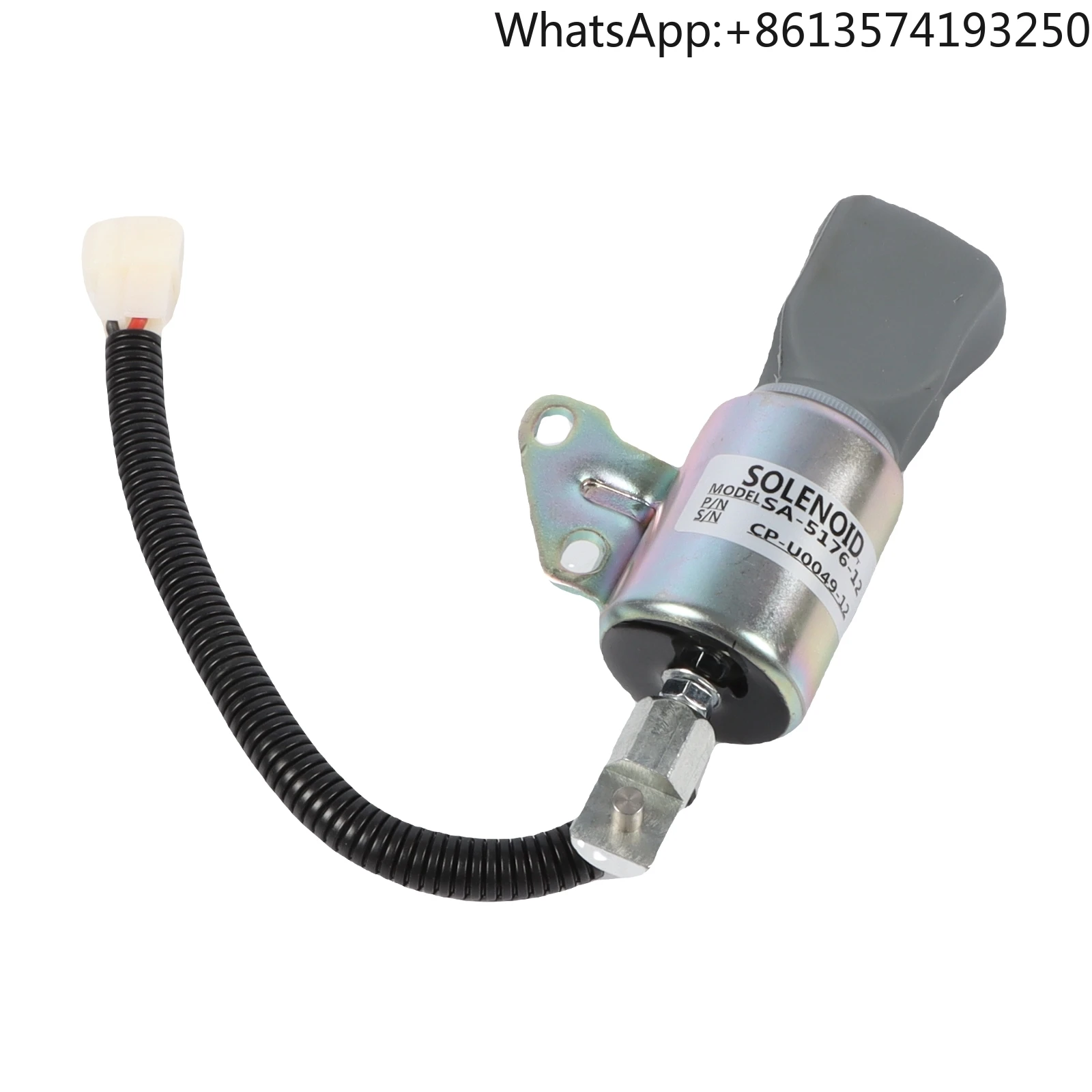 

Stop Solenoid 1756ES-12SUC5B1S5 SA-5176-12 For Kubota D722 D902 Z482 12V Fuel Shutdown Solenoid Parts SA-5176-24 SA517612