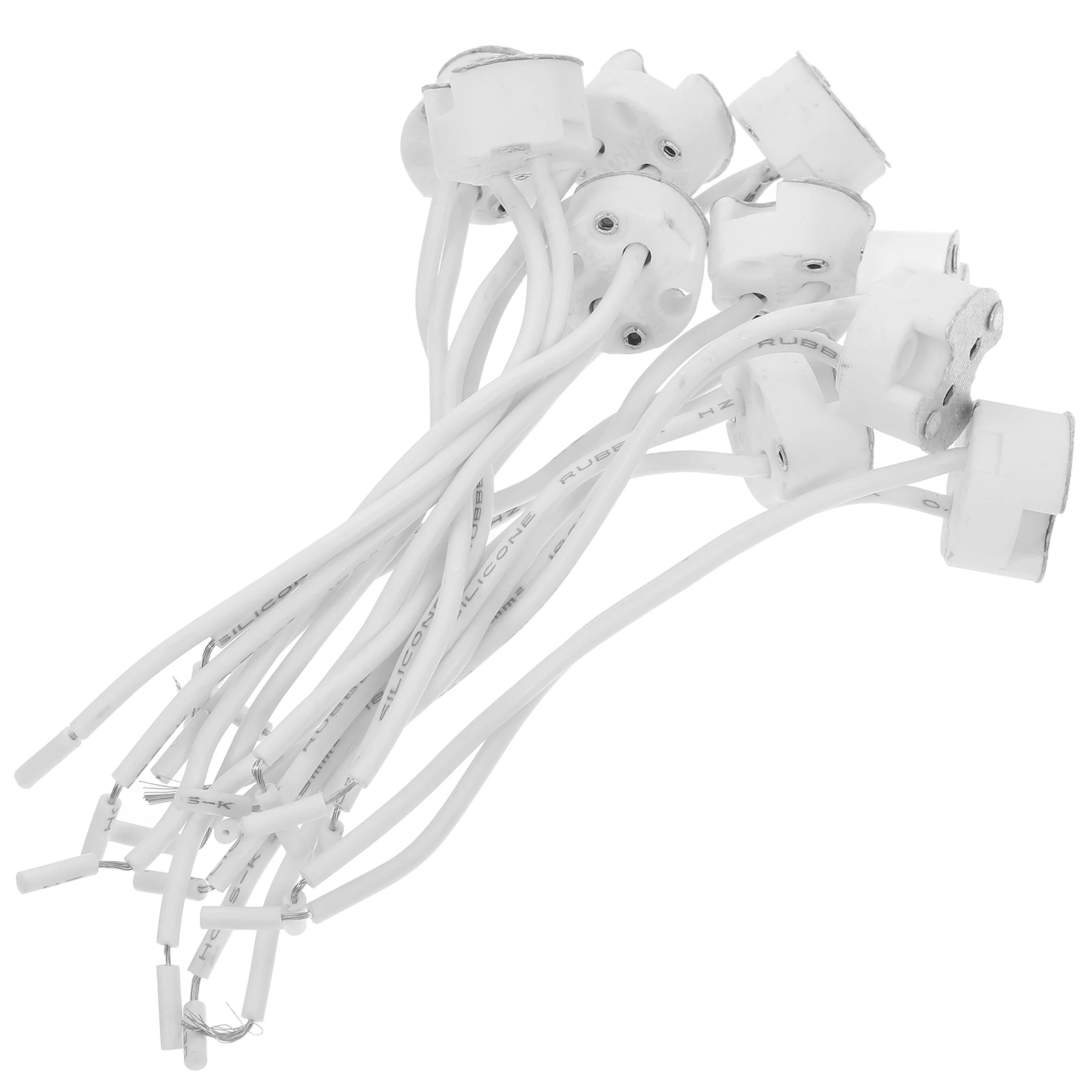 10 pz Portalampada In Ceramica Per.3 Gu5.3 Mr16 Portalampada Base Resistente Al Calore Design Rotondo Prese di Illuminazione Per La Casa Fai Da Te