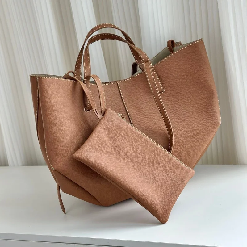 2026 French Style Genuine Leather Wing Bag Shoulder Commute Underarm Tote Large Capacity Versatile Handbag For Women New
