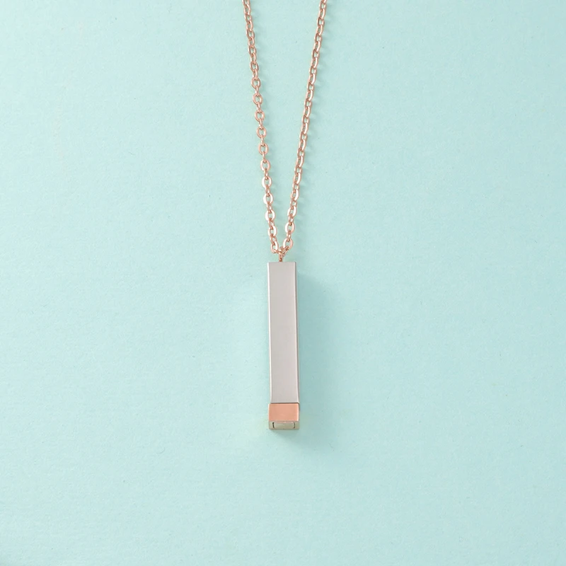 Fnixtar 10 Stück versteckte Anhänger-Charms, hochglanzpoliert, Edelstahl, quadratisch, Würfelstange für DIY-Halskette, Schmuck, Freunde, Liebhaber – Detail 8