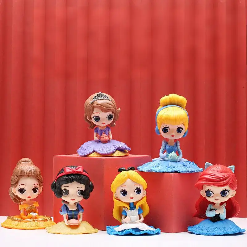 10 سنتيمتر الأميرة اليدوية دمية سندريلا إلسا آنا أليس الجليد وكعكة الثلج #1