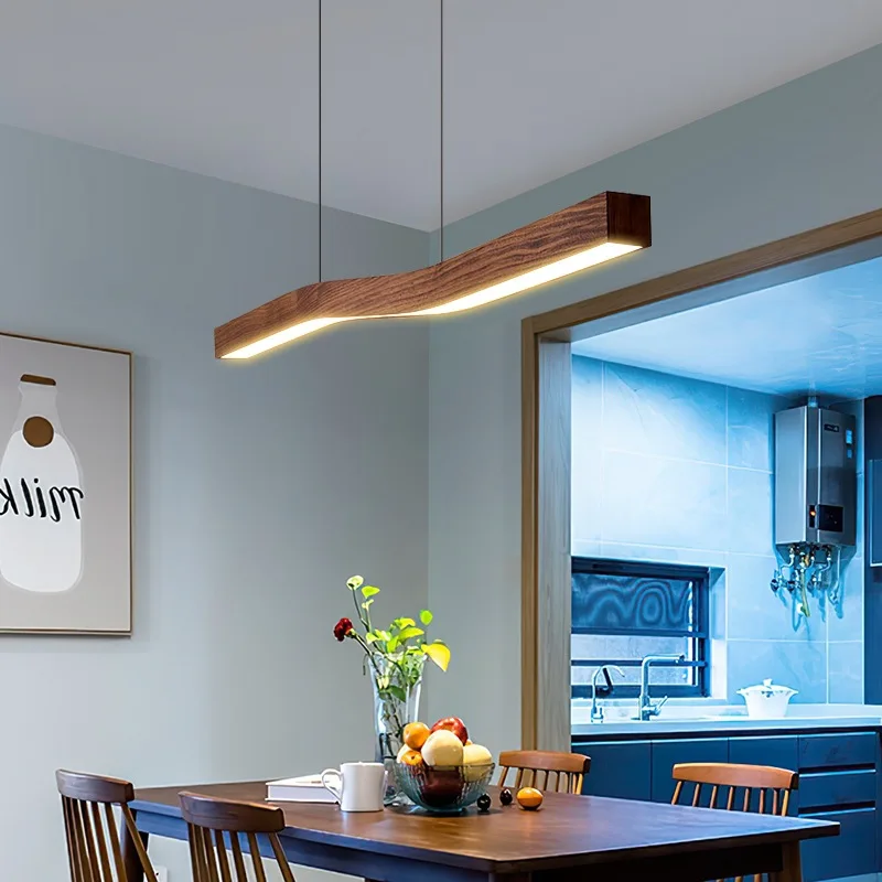 

Kitchen Island Linear Pendant Light Horizional Ceiling Hanging Lamp Dining Room