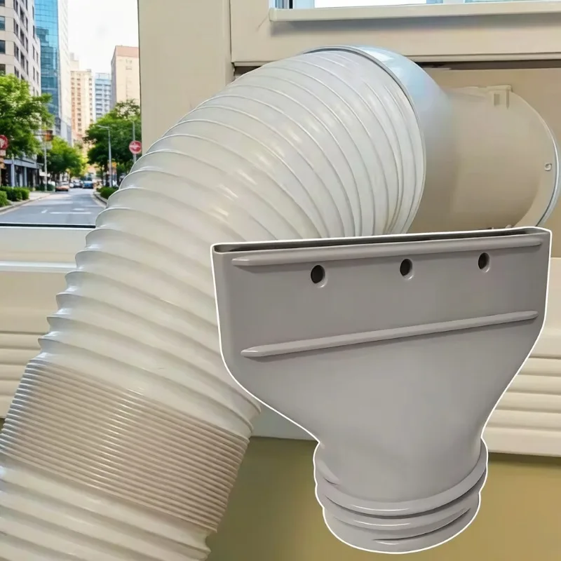 Portable AC Hose Connector Portable Air Conditioner Parts Fit 5.1in 5.9in Diameter Pipe Joint for Living Room Indoor Workplace