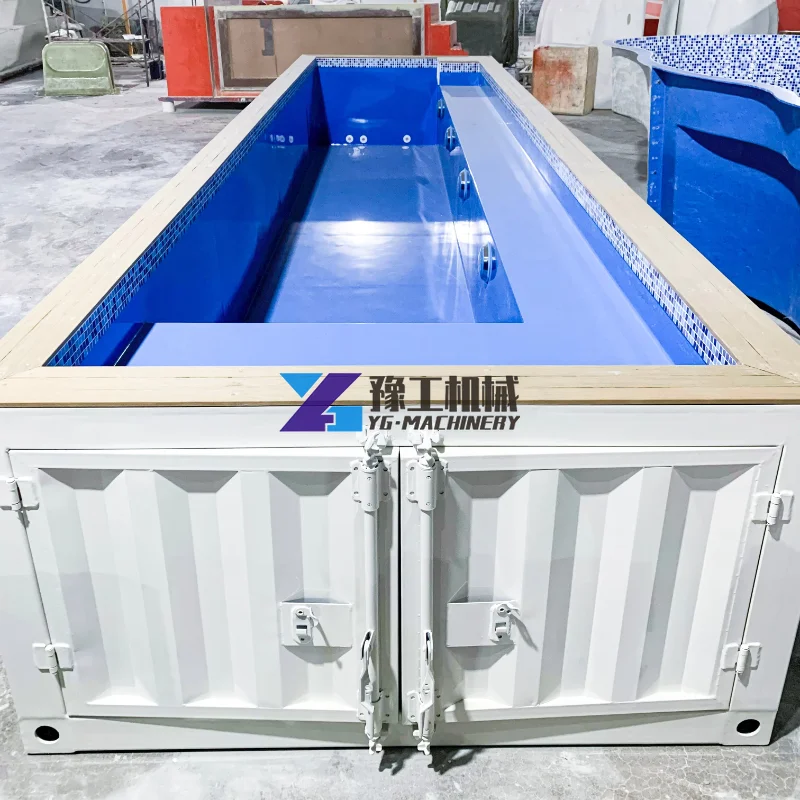 Customized Frame Commercial Fiberglass Frp Piscine Small Shipping Container Swimming Pools