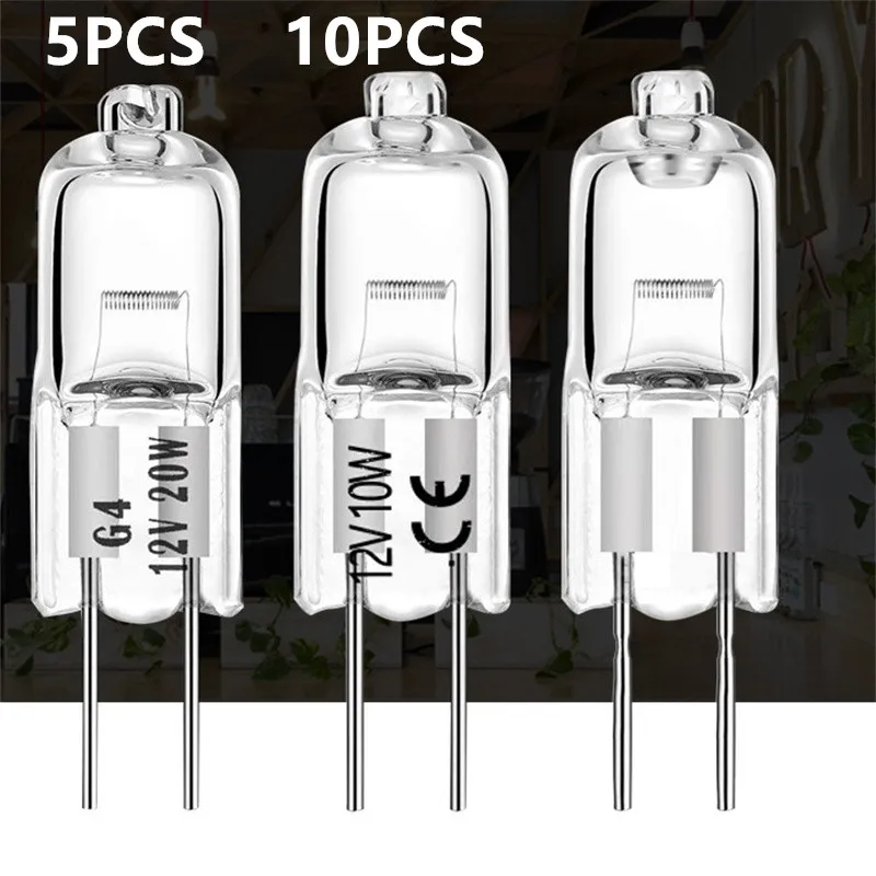 Wholesale 5/10PCS G4 12V 10W 20W LED Lamp Bulbs Eco Halogen Light Bulbs Capsule Inserted Beads Crystal Lamp Halogen Bulb