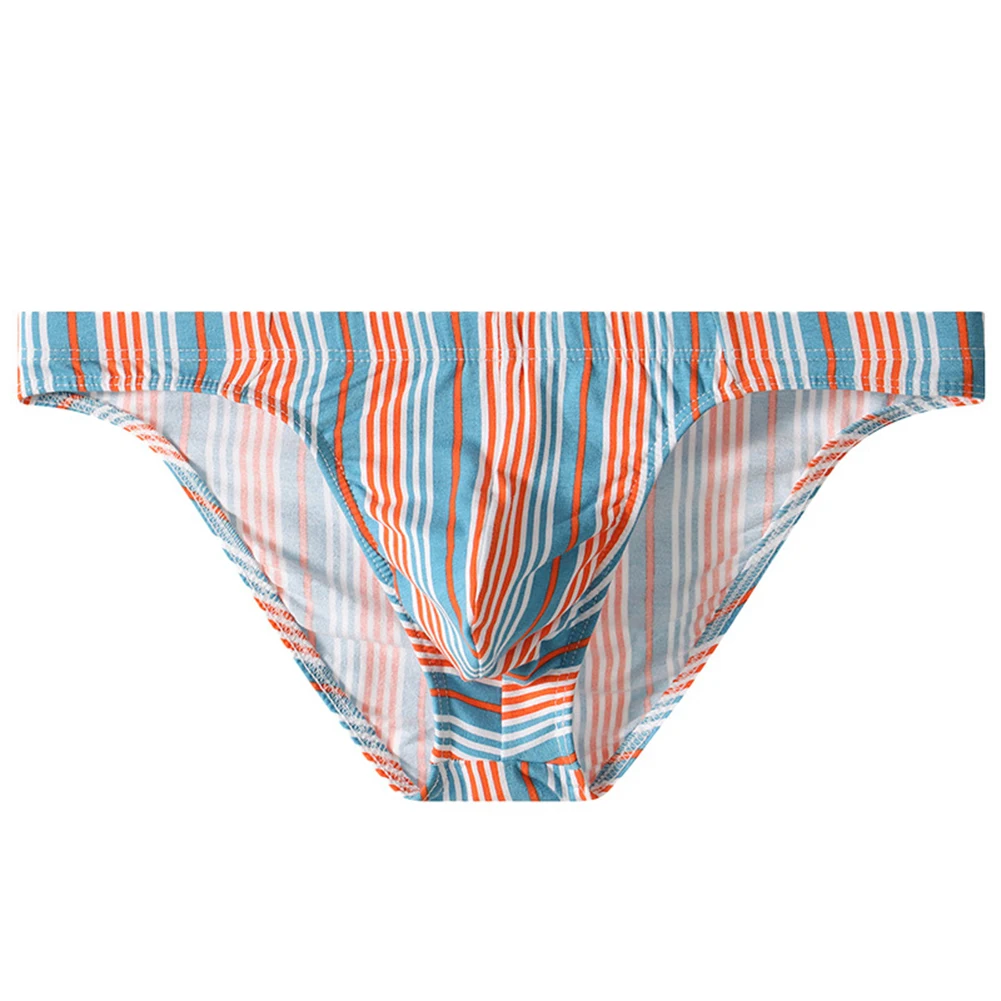 Men Striped Elastic Brief Mens Sexy Underwear Low Rise Youth Pants Underpants Breathable Unisex Panties Very Hot Lingerie Bikini