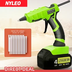 40w Nelio Hot Melt Glue Gun Cordless Li-ion Battery Charging NL227 Interface Compatible with DEWI Makita Milwaukee