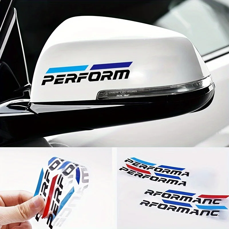 2Pcs PERFORM Letter Decals Waterproof Vinyl Stickers For Helmet Backpack Guitar Case Auto Enthusiast Custom Decor