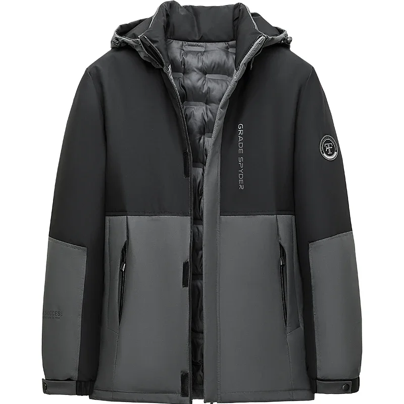 

Классические водонепроницаемые повседневные парки больших размеров, мужские куртки, зимние новые длинные теплые толстые парки с капюшоном, куртка, пальто, мужская осенняя верхняя одежда