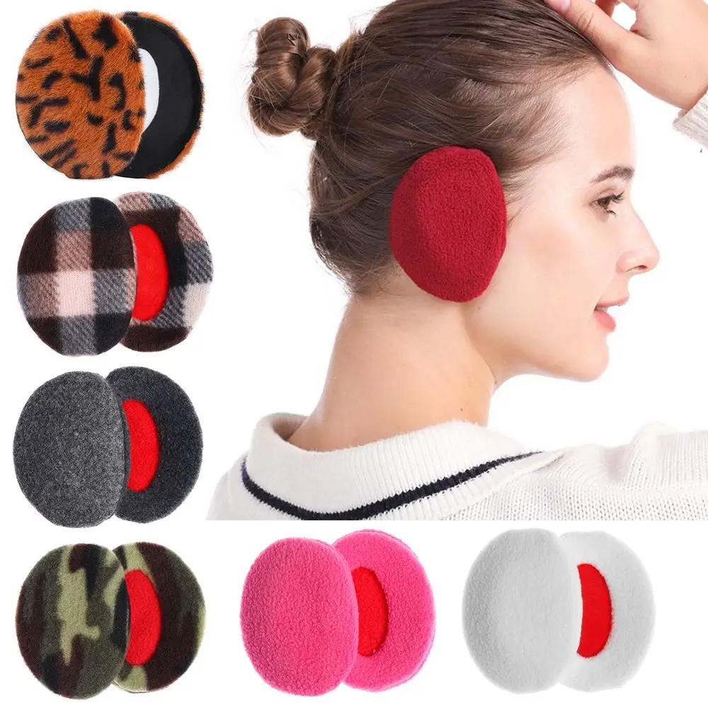 Bandless Ear Warmers Earmuffs para homens e mulheres, Kids Winter Fleece Ear Cover, macio, grosso, à prova de vento, proteção