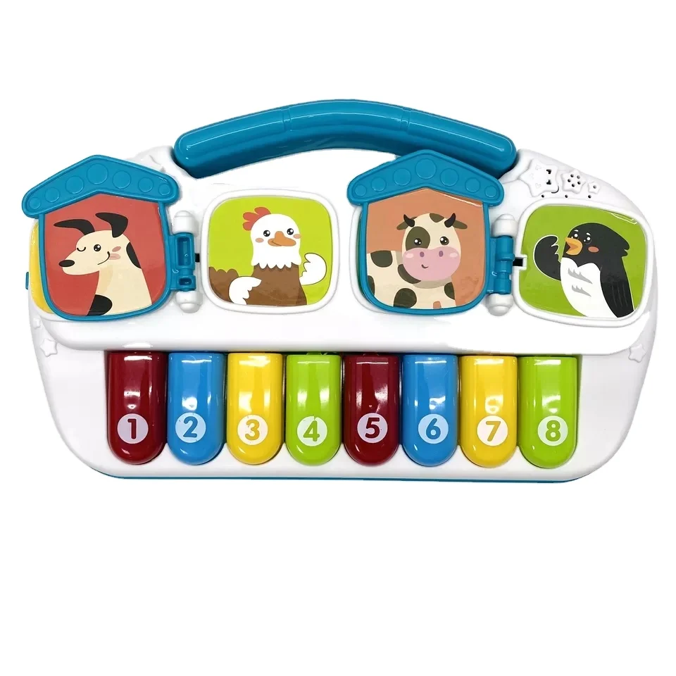 Instruments de musique pour enfants, jouets d'apprentissage, clavier d'animaux, piano, animaux, bébés, vente en gros