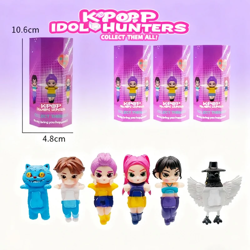 Hot 2025 K-pop Demon Hunters Collectible Mini Figures Blind Box Derpy Tiger Rumi Mira Zoey Sussy Doll Fan Gift Kerst