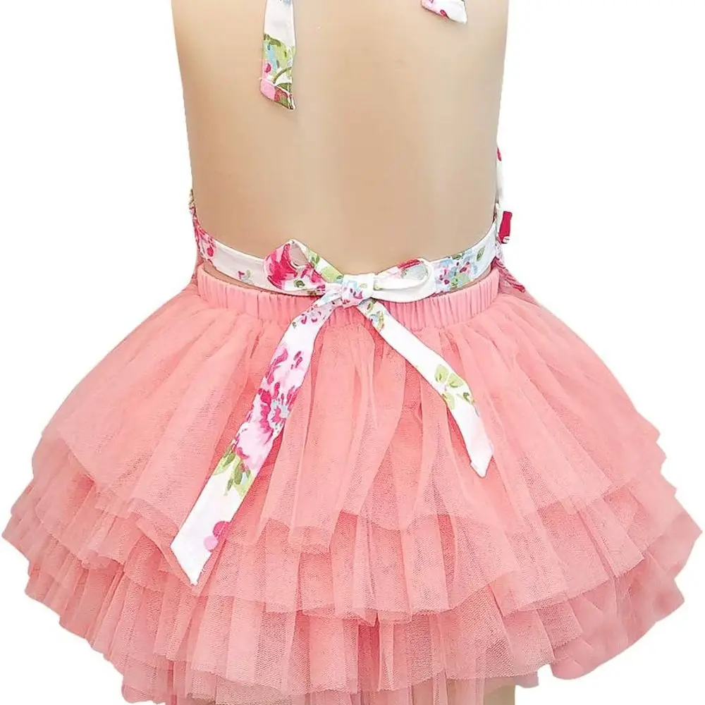 ผ้ากันเปื้อนสำหรับทำขนม ทำอาหาร และงานฝีมือ ลายดอกกุหลาบและลายระบาย สำหรับแม่และลูกสาว