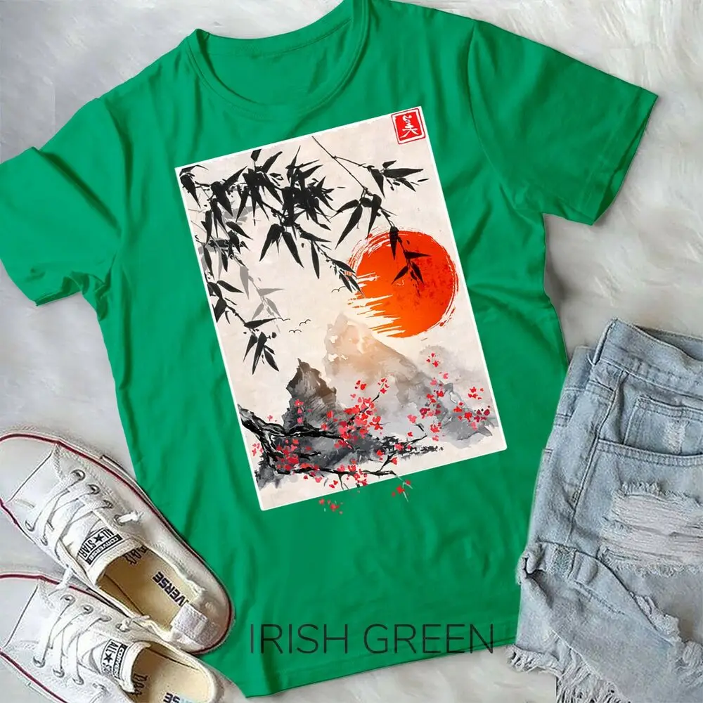 Japanese Scenery Culture Vintage Sakura Cherry Blossom Tree Unisex Form T-shirt